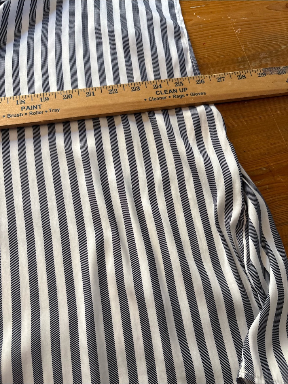 T Tahari Women's 3X Gray White Stripe Button Down Blouse Cap Sleeve Plus - Picture 5 of 9